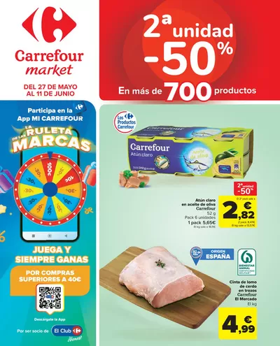 Catálogo Carrefour Market en Moaña | 2ªunidad -50% En más de 700productos | 27/5/2025 - 11/6/2025