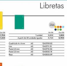 Oferta de Libreta  por 1,7€ en Abacus