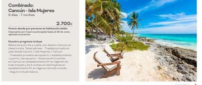 Oferta de Viajes a Cancún  por 2700€ en Viajes El Corte Inglés