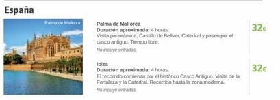 Oferta de Viajes a Ibiza Palma por 32€ en Viajes El Corte Inglés