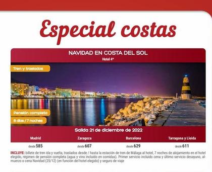Oferta de Costa del Sol weber en Viajes El Corte Inglés