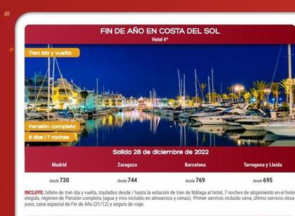 Oferta de Costa del Sol weber en Viajes El Corte Inglés