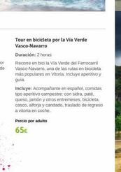 Oferta de Bicicletas  por 65€ en Viajes El Corte Inglés