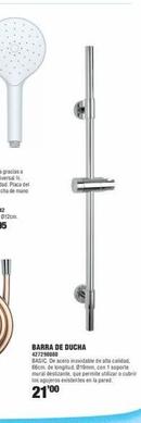 Oferta de Barra de ducha  en Coinfer