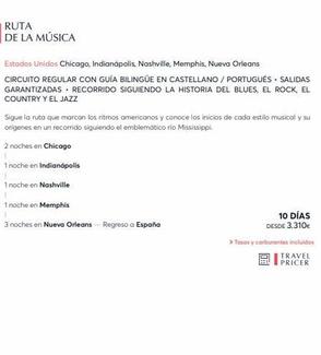 Oferta de Música España por 3310€ en Catai