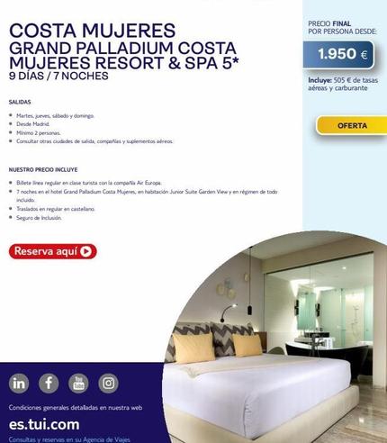 Oferta de Spa  por 1950€ en Tui Travel PLC