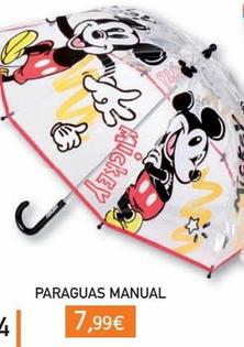 Oferta de Paraguas Manual Poe Burbuja Mickey por 7,99€ en Toy Planet