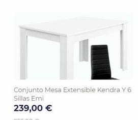 Oferta de Mesa extensible kendra por 239€ en Muebles Sayez