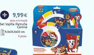 Oferta de Vajilla Patrulla Canina en Don Dino