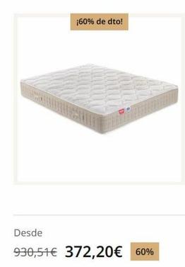 Oferta de ¡60% de dto!  Desde  930,51€ 372,20€ 60%  por 372,2€ en Beds