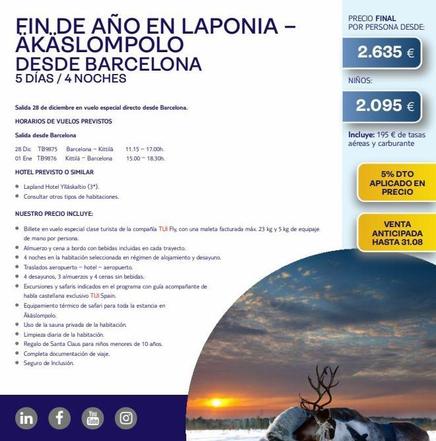 Oferta de Vuelos Fuensanta por 2095€ en Tui Travel PLC