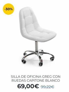 Oferta de Silla de oficina Blanco por 69€ en Lúzete