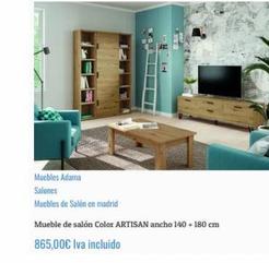 Oferta de Muebles de salón  por 865€ en Adama Muebles