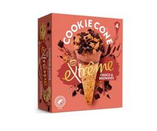 Oferta de Cono extreme cookie Chocolate y Brownie (pack de 4uds) por 3,95€ en 5 Océanos
