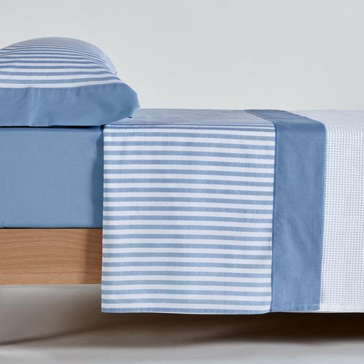 Oferta de Juego de sábanas algodón serena azul por 26,95€ en 10xDIEZ