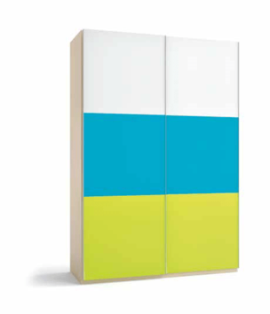 Oferta de Armario 2 puertas 3 paneles correderas multicolor por 827,14€ en Adama Muebles