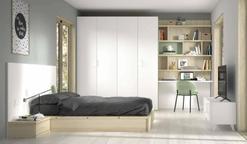 Oferta de Dormitorio juvenil completo Ambar – Blanco – Cipres – Tirador Most por 2389€ en Adama Muebles