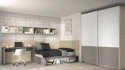 Oferta de Dormitorio juvenil completo Ambar – Piedra – Blanco por 2460€ en Adama Muebles