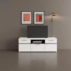 Oferta de Mueble Bajo TV 2 puertas 1 cajón y hueco – 160 x 53 x 42 cm por 257€ en Adama Muebles