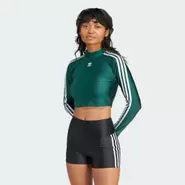 Oferta de Camiseta manga larga Cropped 3 bandas por 26,6€ en Adidas