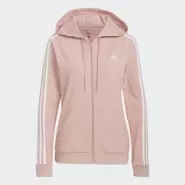 Oferta de Chaqueta con capucha Essentials Single Jersey 3 bandas por 42€ en Adidas