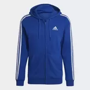 Oferta de Chaqueta con capucha Essentials French Terry 3 bandas por 39€ en Adidas