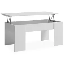 Oferta de Mesa centro elevable blanco 100x50 cm. por 69€ en Ahorro Total