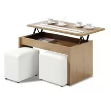 Oferta de Mesa centro elevable M64 cambrian blanco 101 cm. por 119€ en Ahorro Total