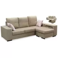 Oferta de Sofá chaiselongue Bea beige 230 cm. por 369€ en Ahorro Total