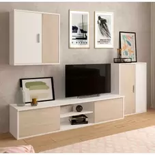 Oferta de Mueble de salón de 220 cm color sade blanco. por 99€ en Ahorro Total