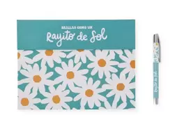 Oferta de Pack planner y bolígrafo - Brillas como un rayito de sol por 9€ en Ale-Hop