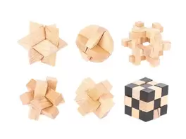 Oferta de Set de rompecabezas bloques de madera clásicos por 3€ en Ale-Hop