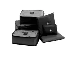Oferta de Set de organizadores de maleta negro por 10€ en Ale-Hop