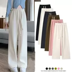 Oferta de Pantalones largos con cintura elástica para mujer por 0,99€ en Aliexpress
