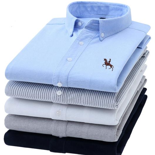 Oferta de Camisa de algodón Oxford para hombre por 3,06€ en Aliexpress