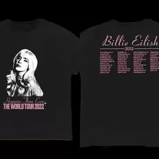 Oferta de Camiseta de concierto de b-billie Eilish para hombres y mujeres por 0,99€ en Aliexpress