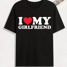 Oferta de Camiseta con estampado "I Love My girlfriends" para hombre por 0,99€ en Aliexpress