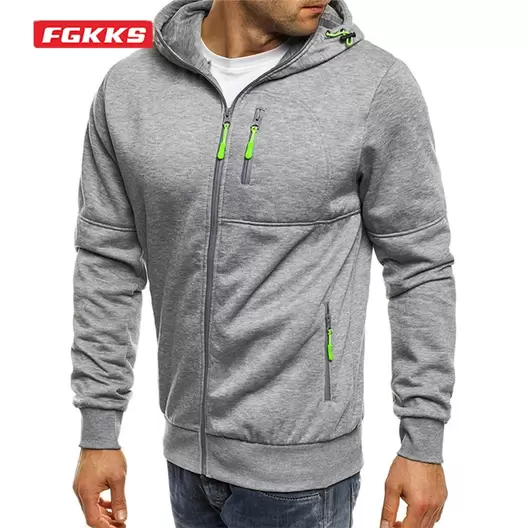 Oferta de FGKKS-chaquetas con capucha para hombre por 0,99€ en Aliexpress