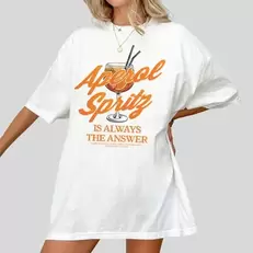 Oferta de Aperol Spritz-camisetas con citas divertidas para mujer por 1,51€ en Aliexpress