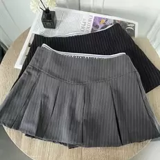 Oferta de Minifalda de retazos a rayas para mujer por 0,99€ en Aliexpress