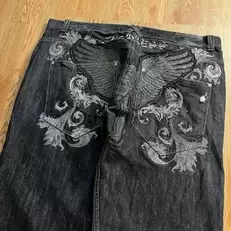 Oferta de Pantalones vaqueros góticos punk de cintura alta para mujer por 20,12€ en Aliexpress