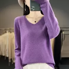 Oferta de Suéter de lana merina para mujer por 16,04€ en Aliexpress
