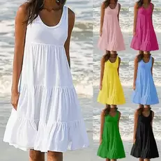 Oferta de Jocoo-Vestido corto holgado de gran tamaño para verano por 3,85€ en Aliexpress