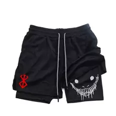 Oferta de Berserk- Pantalones cortos deportivos 2 en 1 para hombre por 4,39€ en Aliexpress