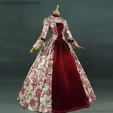 Oferta de Vestido Medieval con volantes y lazo para mujer por 30,5€ en Aliexpress