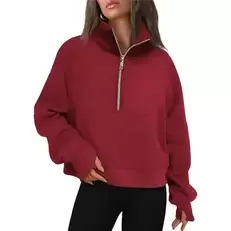 Oferta de Sudaderas con media cremallera para mujer por 15,99€ en Aliexpress