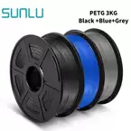 Oferta de SUNLU PETG 3D Filament 1KG 3 Rolls 1.75mm +/-0.02MM 3D Printing Filament Neatly Wound Filament Vacuum Packing Fast Shipping por 41,37€ en Aliexpress