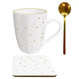 Oferta de JUEGO TAZA + CUCHARA + POSAVASOS D'CASA ESTRELLAS 2776802 por 5,9€ en Ideal Bricolaje