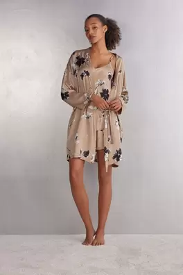 Oferta de Kimono de Raso de Viscosa Autumn Blossom por 48,9€ en Intimissimi