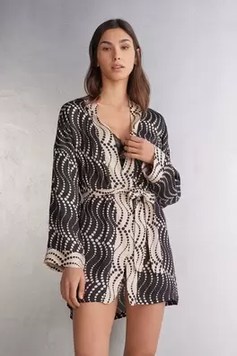 Oferta de Kimono de Raso de Viscosa Cool Elegance por 69,9€ en Intimissimi